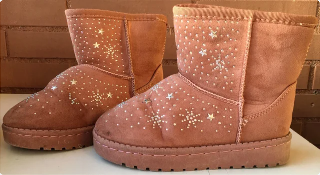 Botas niña invierno rosa estrellas talla 30