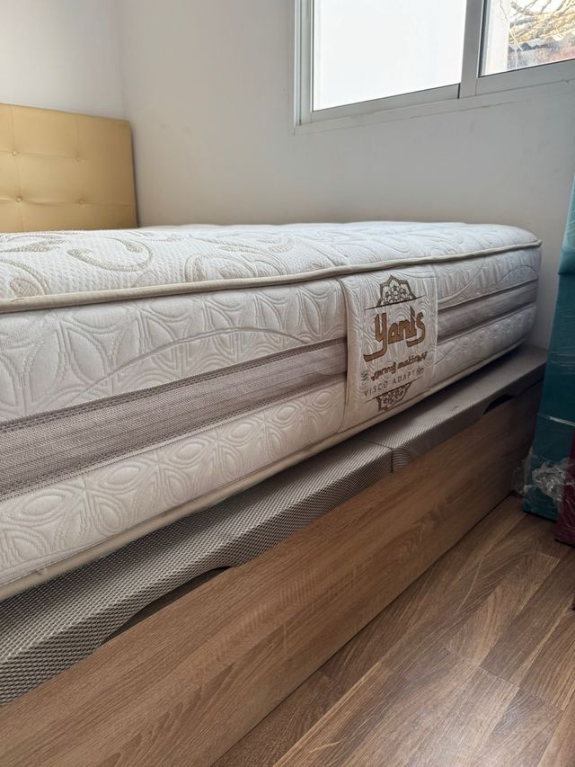 Canapé y Colchón Yanis Beige/Marrón