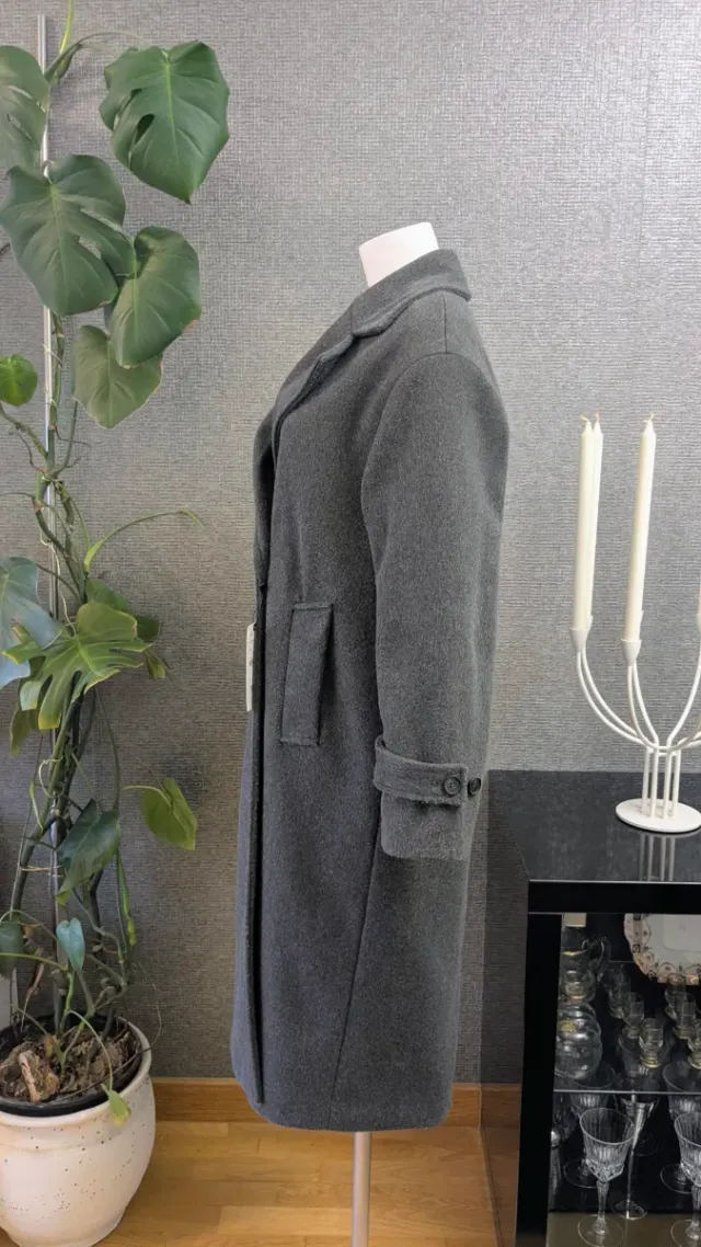 Abrigo cruzado Zara gris