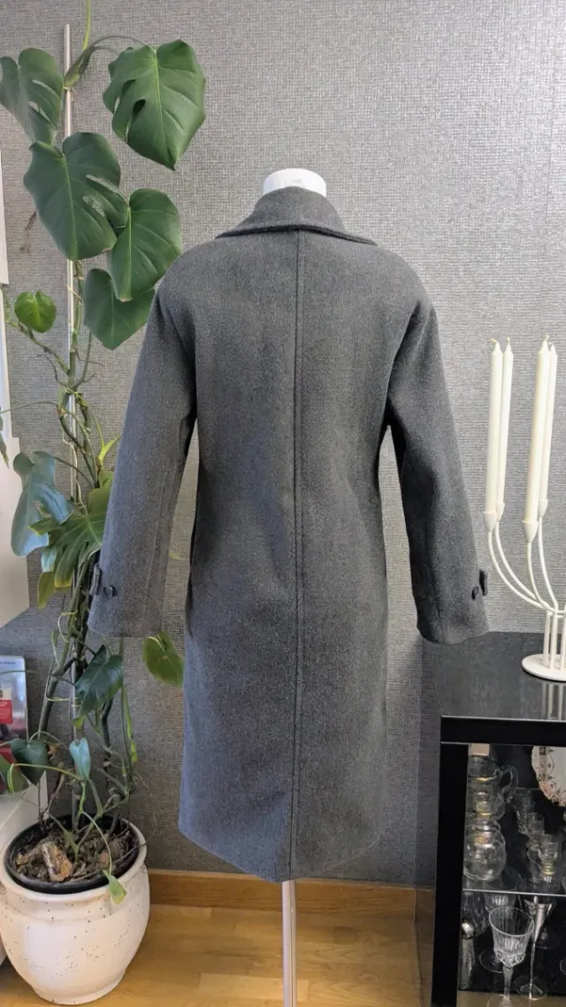 Abrigo cruzado Zara gris