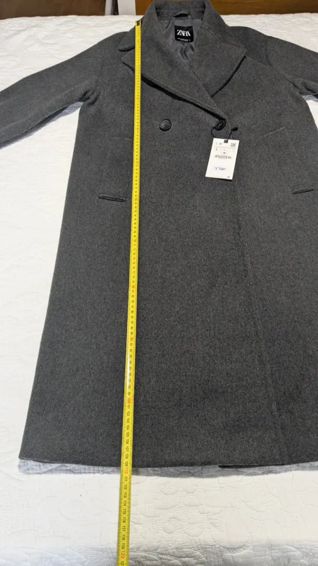 Abrigo cruzado Zara gris