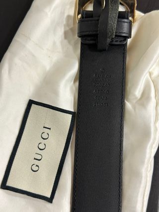 Cinturón Gucci Negro y Dorado