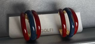 Pendientes GOLF I Aro Rojo y Azul