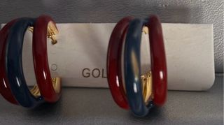 Pendientes GOLF I Aro Rojo y Azul