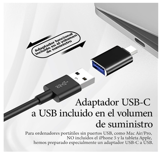 Altavoces USB ADELGO Clip-On PC Negro