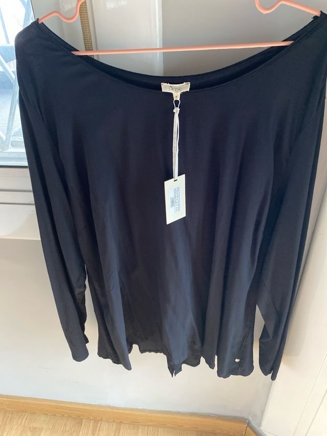 Blusa Yerse Corte holgado manga larga T46 botones