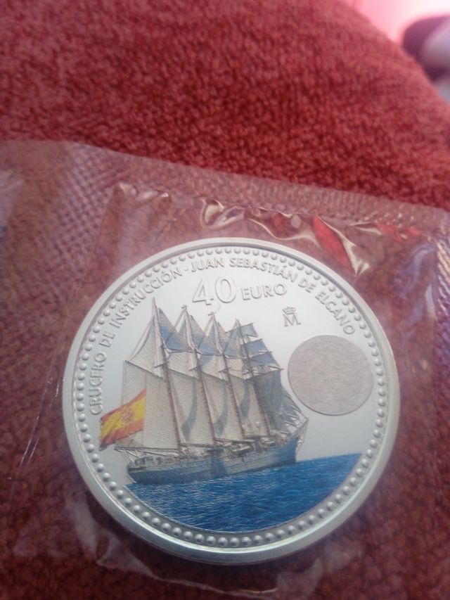 Moneda Plata 40€ Crucero Instrucción Juan Sebastiá