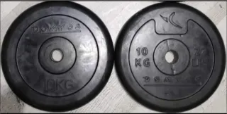 Discos Pesas Goma Domyos 10kg