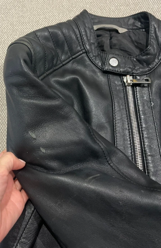 Cazadora Piel Zara Negra