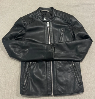 Cazadora Piel Zara Negra