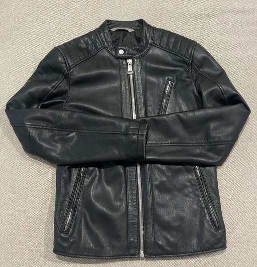 Cazadora Piel Zara Negra