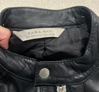 Cazadora Piel Zara Negra