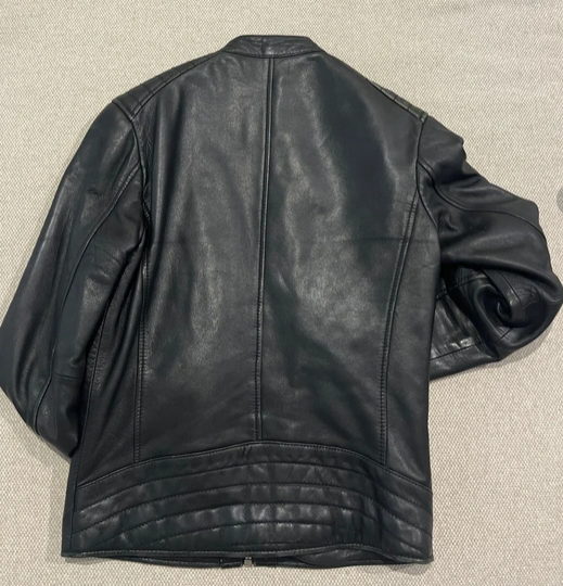 Cazadora Piel Zara Negra