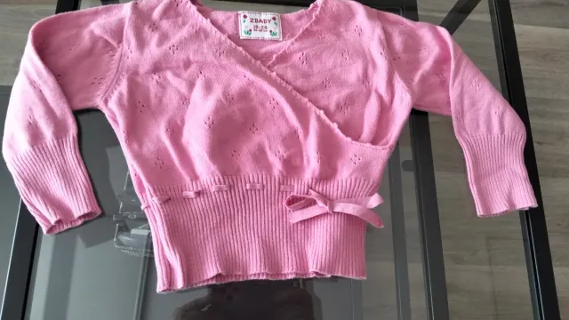 Chaqueta punto rosa niña 18-24 meses