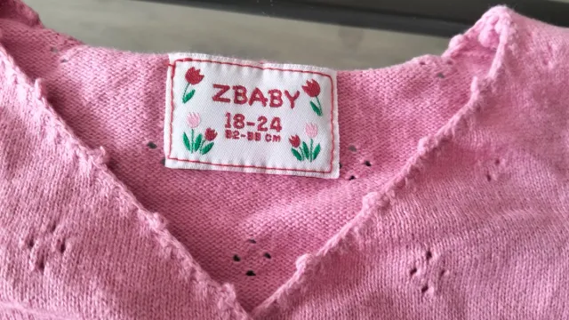 Chaqueta punto rosa niña 18-24 meses