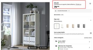 Estantería KALLAX  Blanca con soporte