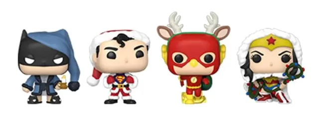Funko Pop DC Super Heroes Árbol Navideño 4 Pack