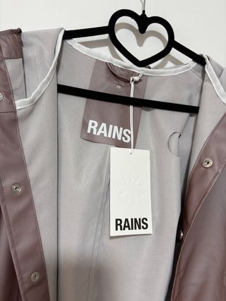 Chaqueta Rains impermeable rosa Talla XS