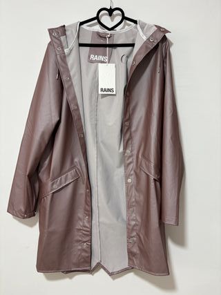 Chaqueta Rains impermeable rosa Talla XS