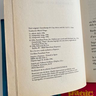 lote 6 libros PANIC - PESADILLAS en catalan