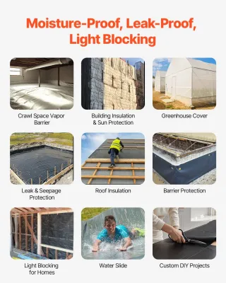 Telo di Plastica 0,15 mm, 3,05 m x 30,48 m