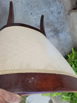 Pareja Sillas Estilo Góndola Madera Tapizadas