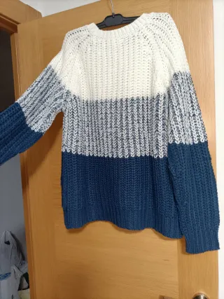 Jersey de punto grueso tricolor