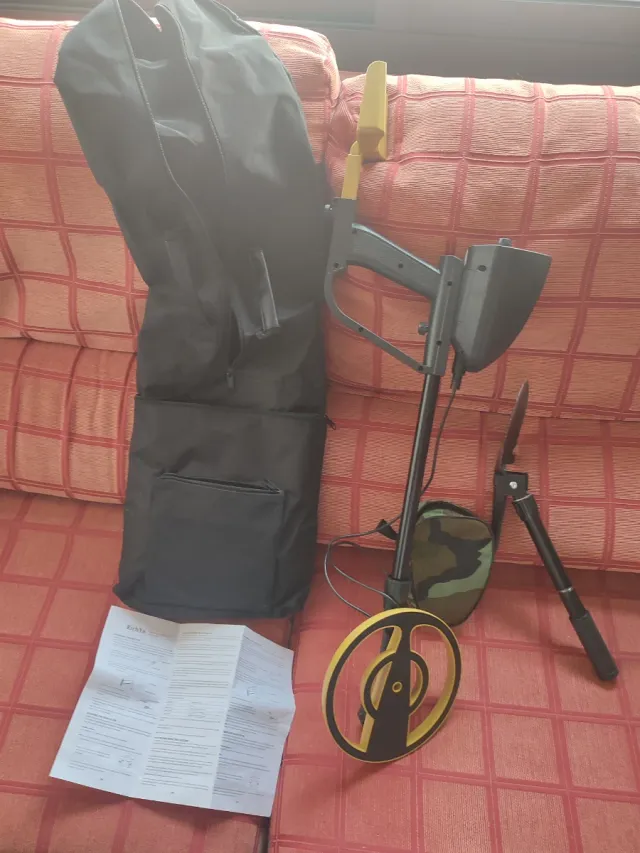 Detector de metales con bolsa