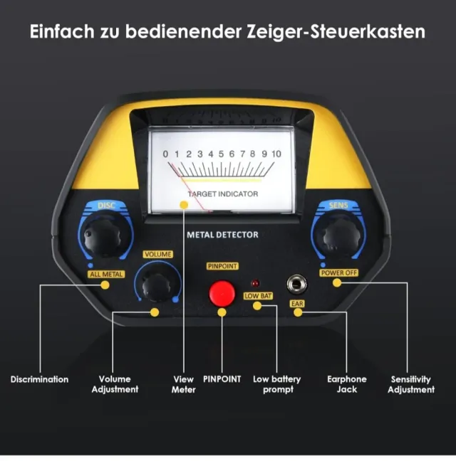 Detector de metales con bolsa