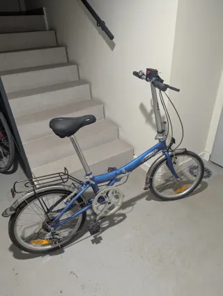 Bicicleta plegable Yeah azul.