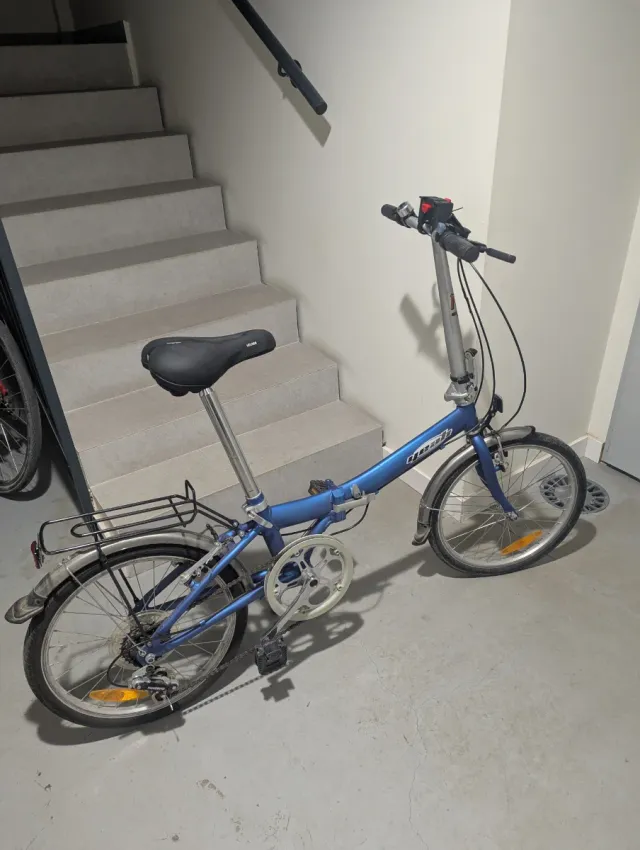 Bicicleta plegable Yeah azul.