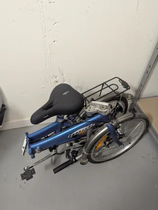 Bicicleta plegable Yeah azul.