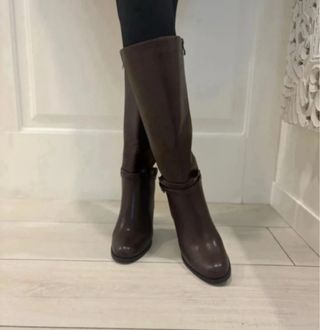 Stivali donna tacco marrone tg 36 nuovi