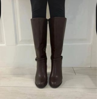 Stivali donna tacco marrone tg 36 nuovi