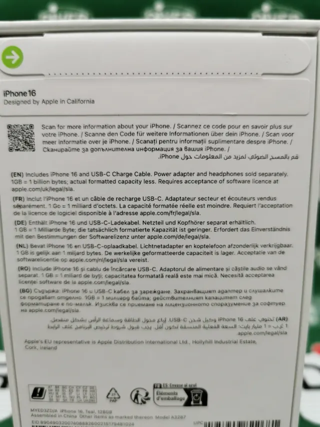 iPhone 16 128GB Verde Precintado