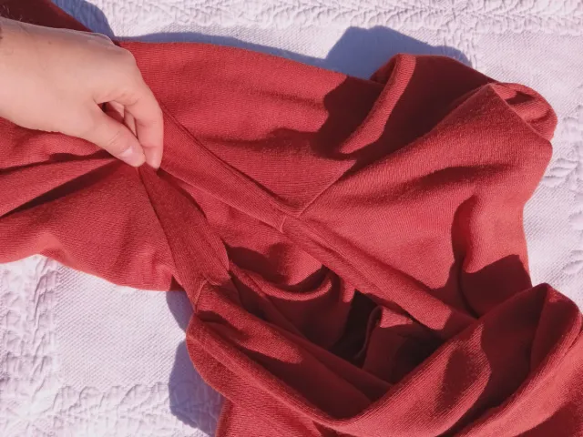 Maglia di lana a maniche lunghe color ruggine