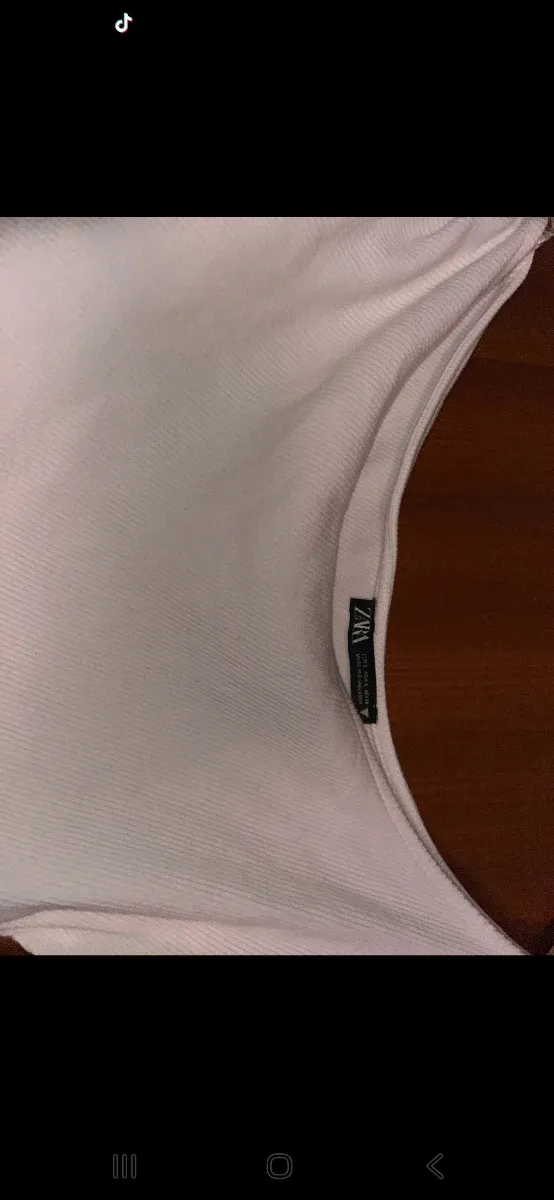 Top Zara manga larga fruncido talla única