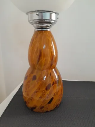 Lampada vintage vetro ambra e trasparente