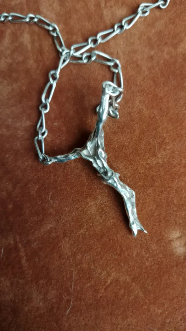 Collare Cristo San Juan de la Cruz Dalí in Argento