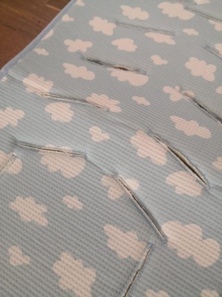 Lote funda reversible + colchoneta carrito bebé