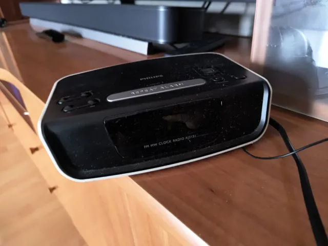Despertador Philips Radio FM/MW Negro/Plata