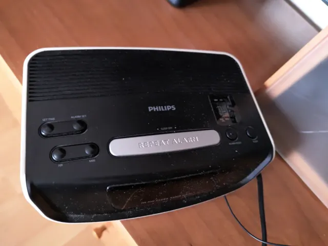 Despertador Philips Radio FM/MW Negro/Plata