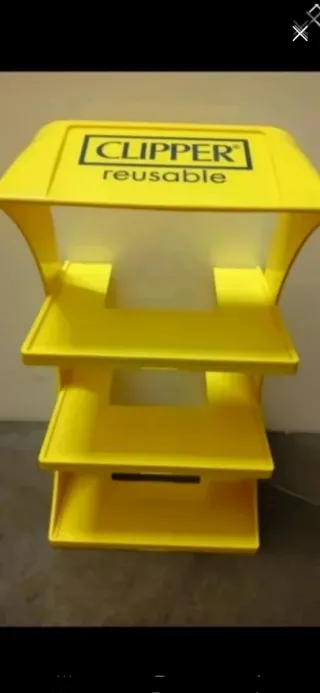 Expositor Clipper Reutilizable Amarillo