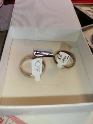 Alianza Plata de Ley Hombre talla 31 y talla 28mm