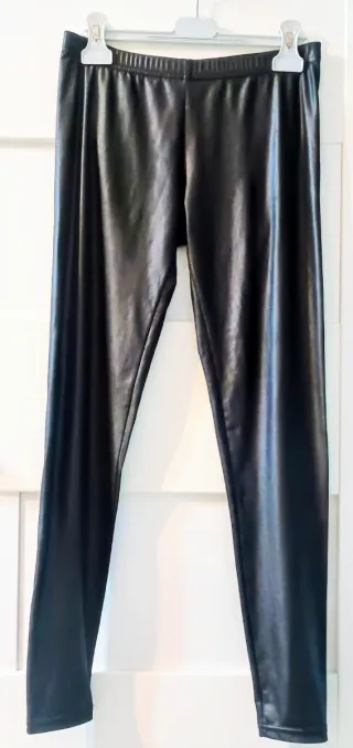 Leggings effetto pelle neri