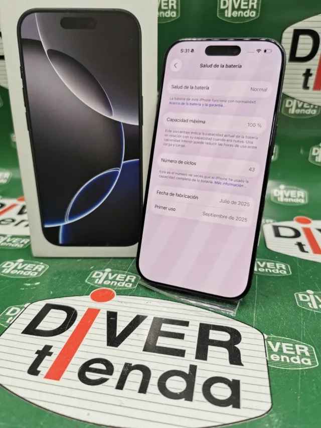 iPhone 16 Pro 128GB Negro/Gris Impecable