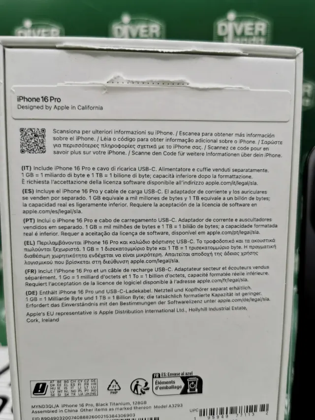 iPhone 16 Pro 128GB Negro/Gris Impecable