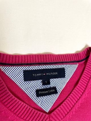 Jersey Tommy Hilfiger Algodón Premium Rosa Punto S