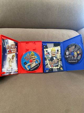 2 Juegos Buzz PS2 + Buzzers