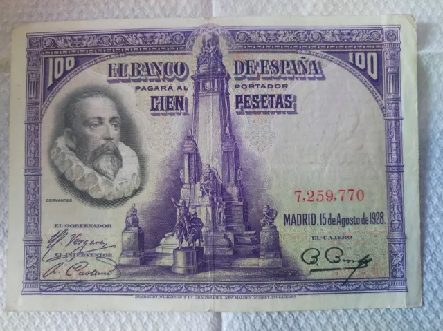 Billete 100 pesetas Banco de España 1928